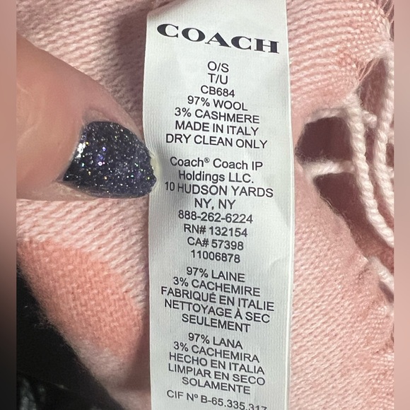 Pink Coach Oversized Scarf - Picture 5 of 5